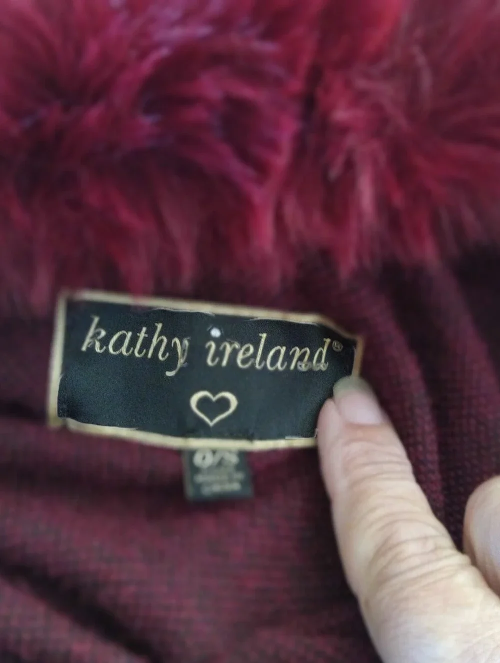 Kathy Ireland Fashion 360 Safari Skies Faux Fur Trim Cape - SZ OS